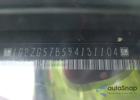 2009 Pontiac G6 из США, поврежденный, VIN 1G2ZG57B594131104